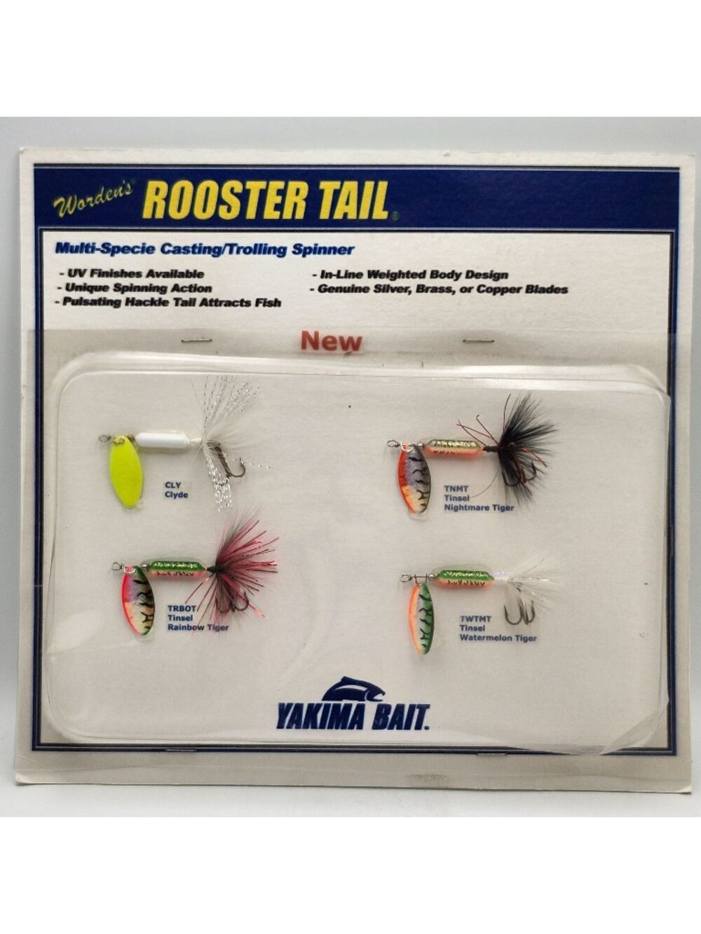 Wordens Rooster Tail Multi-Species Casting/Trolling Sample Display Board 819374